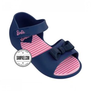 عمده صندل بچگانه خارجی Barbie - اورجینال - سرمه ای - سایز 19-26 - کد 21675 - 24653