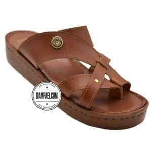 دمپایی عربی - عمده - مدل شارجه - قهوه ای - سایز 40 تا 46 - کد 1407