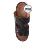 دمپایی عربی - عمده - مدل شارجه - مشکی - سایز 40 تا 46 - کد 1407