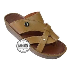 دمپایی عربی - عمده - مدل شارجه - عسلی - سایز 40 تا 46 - کد 1407