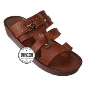 دمپایی عربی - عمده - مدل الدوحه - قهوه ای - سایز 40 تا 46 - کد 1408