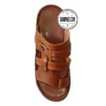 دمپایی عربی - عمده - مدل الدوحه - قهوه ای - سایز 40 تا 46 - کد 1408