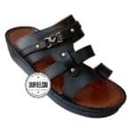 دمپایی عربی - عمده - مدل الدوحه - مشکی - سایز 40 تا 46 - کد 1408