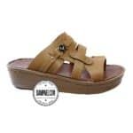 دمپایی عربی - عمده - مدل الدوحه - عسلی - سایز 40 تا 46 - کد 1408