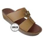 دمپایی عربی - عمده - مدل بحرینی - عسلی - سایز 40 تا 46 - کد 1409