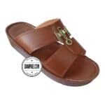 دمپایی عربی - عمده - مدل بحرینی - قهوه ای - سایز 40 تا 46 - کد 1409